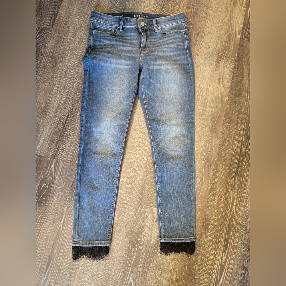 White House Black Market Jeans with lace ankle